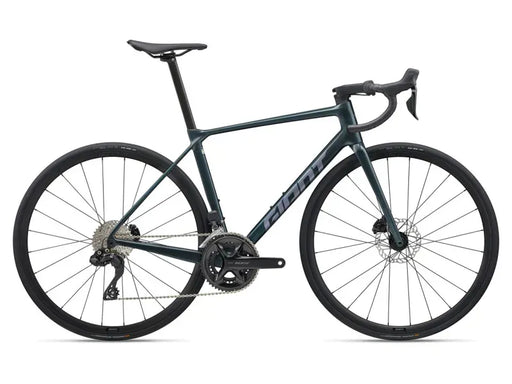 Giant TCR Advanced 1 Road Bike In Gloss Asphalt Green/Mercury 2025